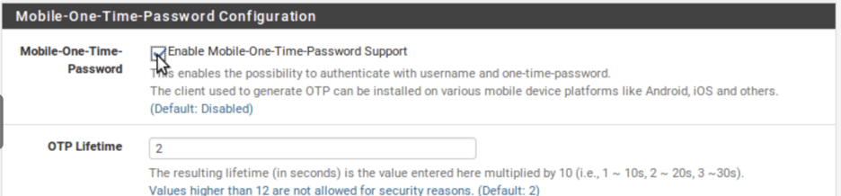 FreeRadius on pfSense software for Two Factor Authentication