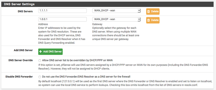 DNS over TLS with pfSense