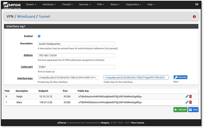 WireGuard for pfSense Software