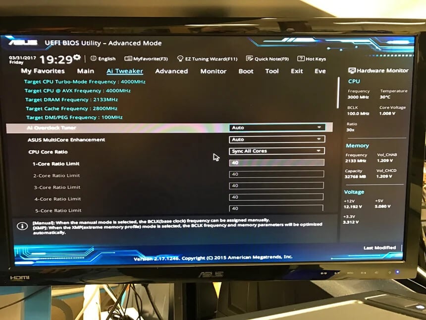 BIOS i7 6950X