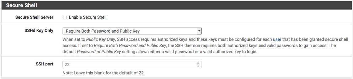 SSH Password and Public Key