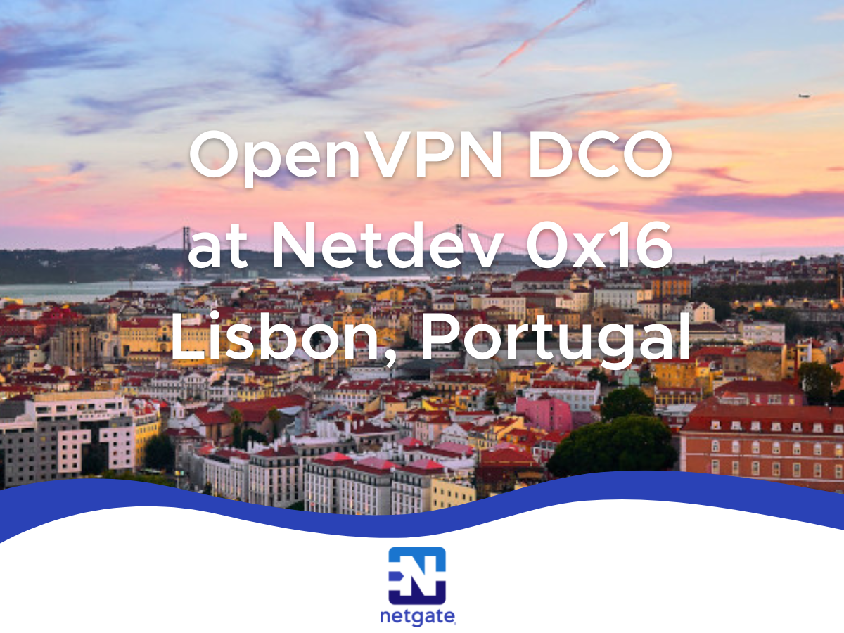 OpenVPN DCO at Netdev 0x16 in Lisbon, Portugal